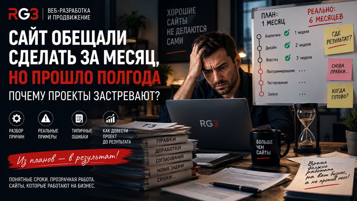 Сайт обещали сделать за месяц, но прошло полгода - почему проекты застревают?