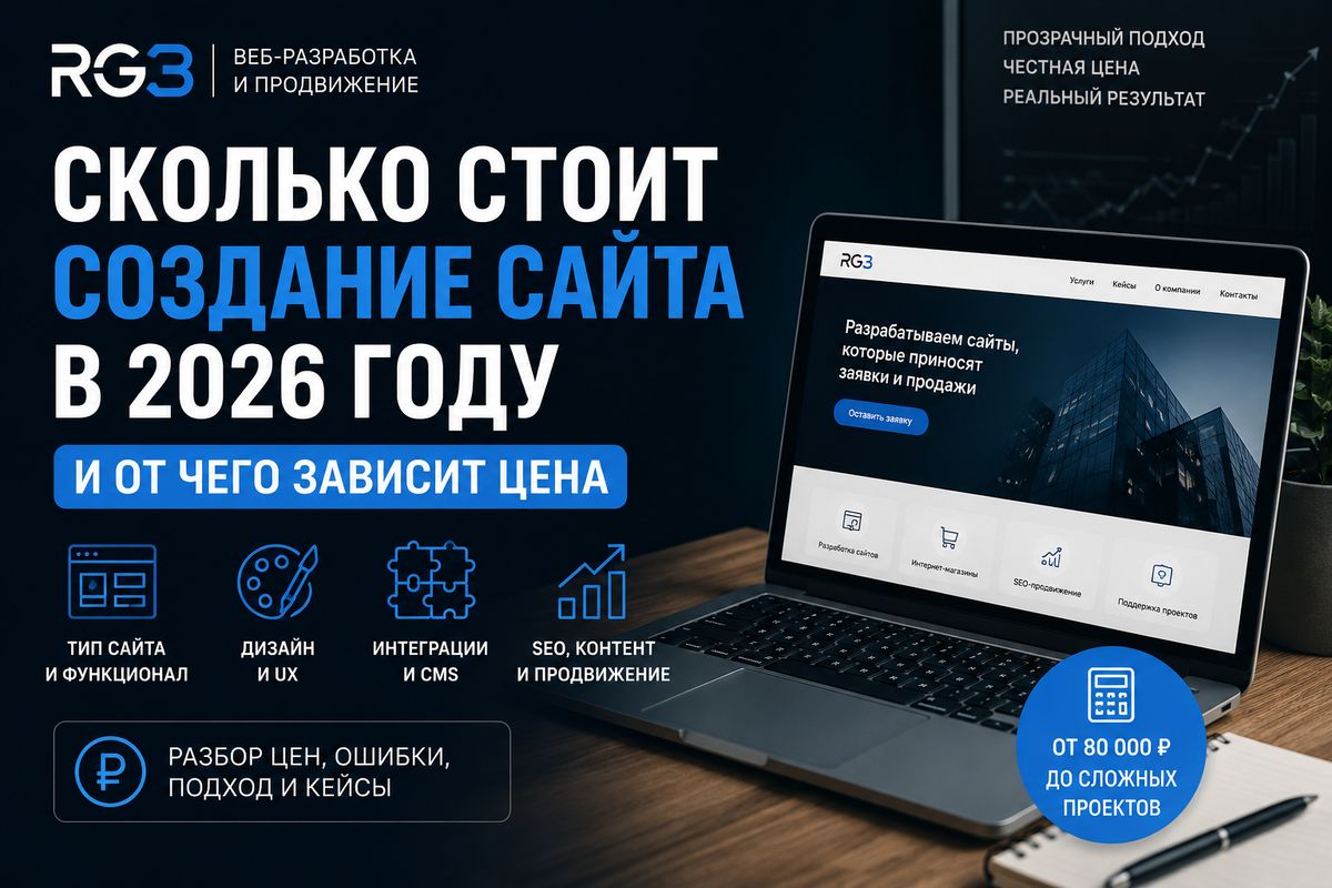 Сколько стоит создание сайта в 2026 году?