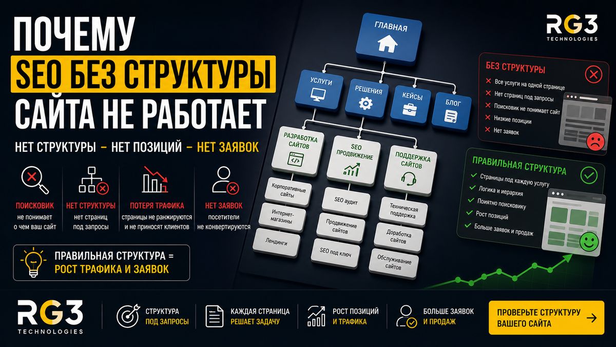 Почему SEO без структуры сайта не работает?