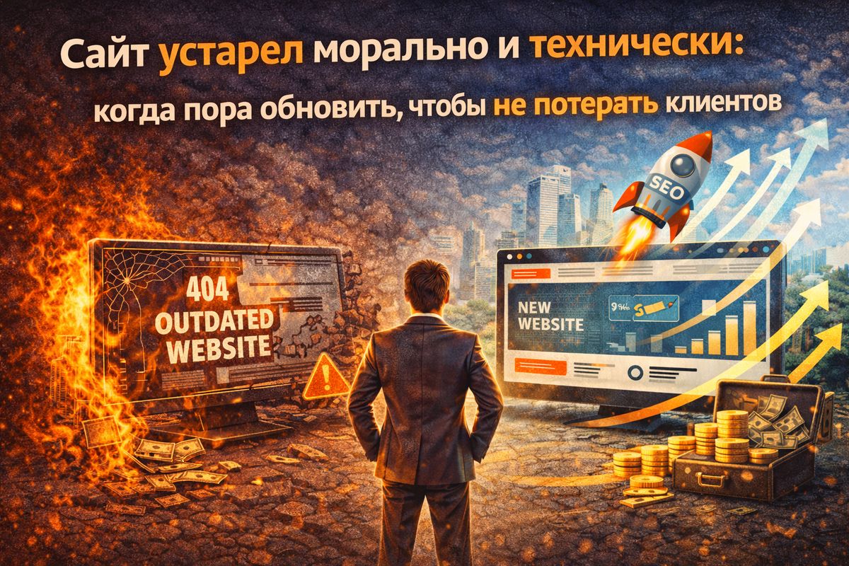 Сайт устарел морально и технически: когда пора обновить, чтобы не потерять клиентов?