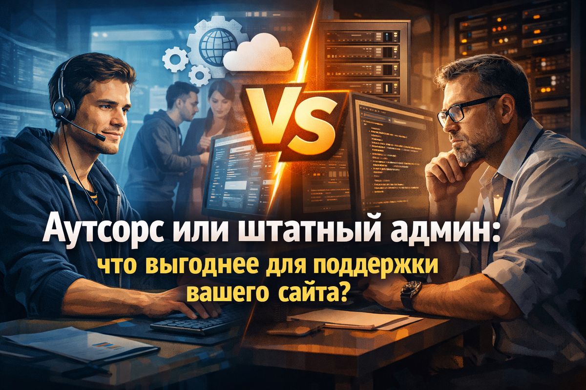 Аутсорс или штатный админ: что выгоднее для поддержки вашего сайта?