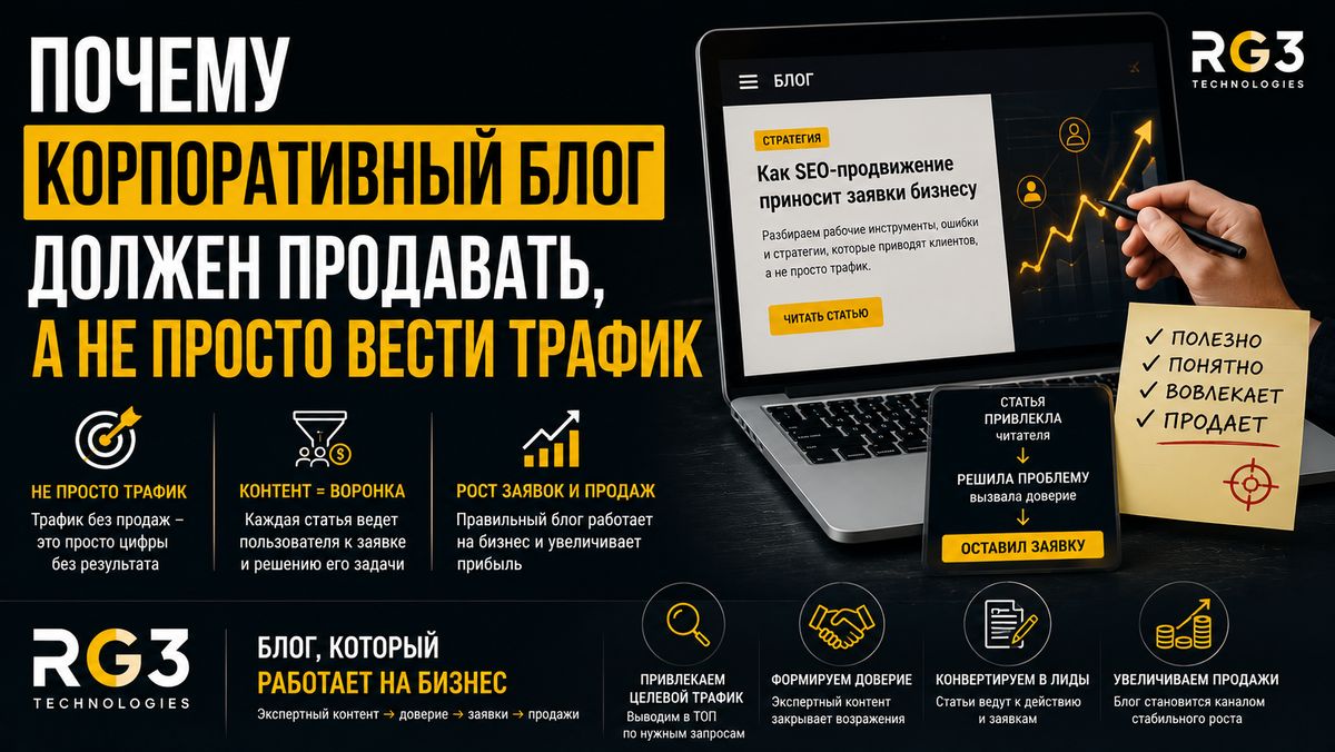 Почему корпоративный блог должен продавать, а не просто вести трафик?